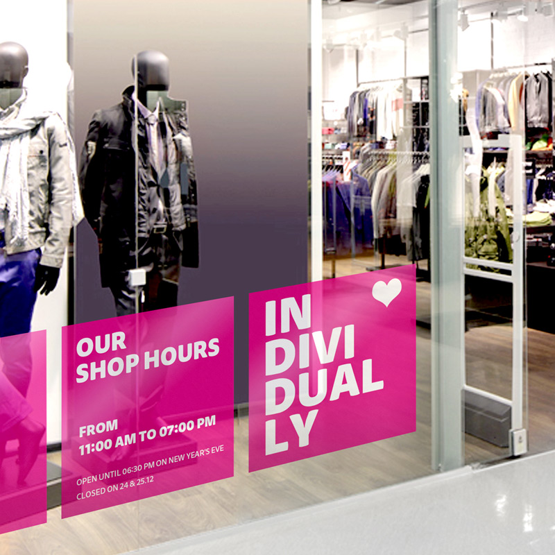 Vinilo adhesivo impreso para escaparates