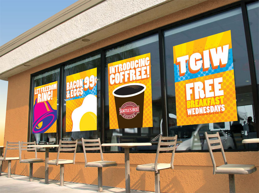 Vinilo adhesivo impreso para promociones en escaparates